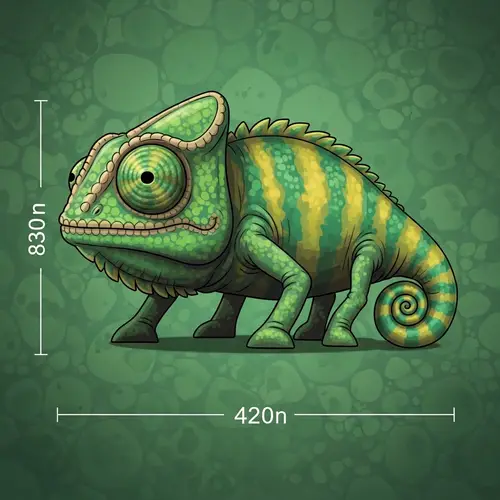 Colorful Chameleon-Style Background | 420x830 Units