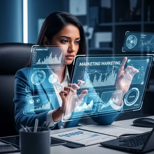 Futurist South Asian Woman | Digital Marketing Strategies