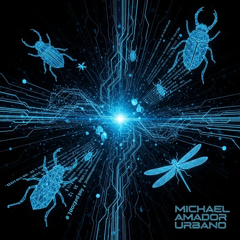 Futuristic Bug and Code Wallpaper Design by Michael Amador Urbano Futuristic Bug and Code Wallpaper Design by Michael Amador Urbano