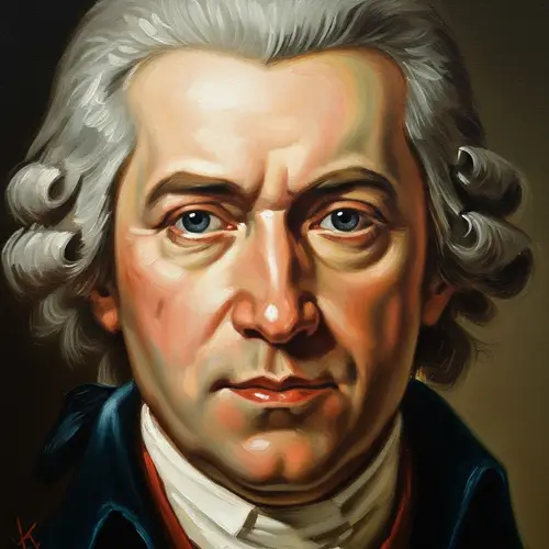 18th Century Esteemed Composer Oil Painting