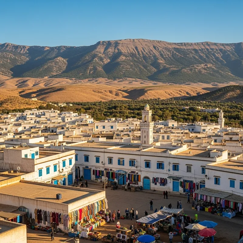 Ain Touta, Algeria: Serene Town & Atlas Mountains View