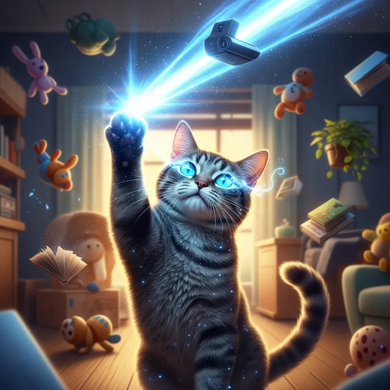 Powerful Cat: Shimmering Fur and Glow Powerful Cat: Shimmering Fur and Glow