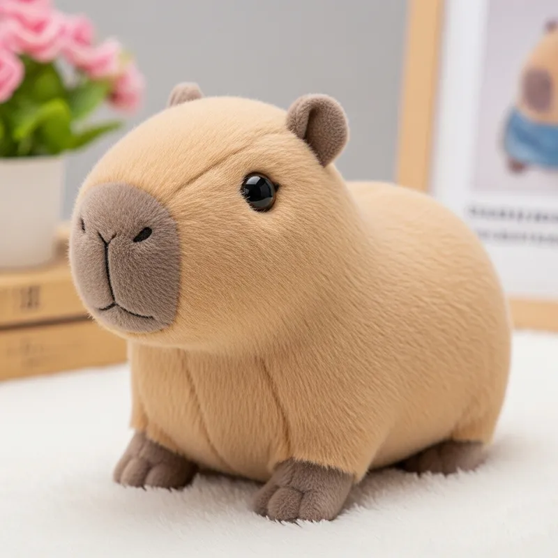 Cute Capybara Plush Toy with Warm Eyes