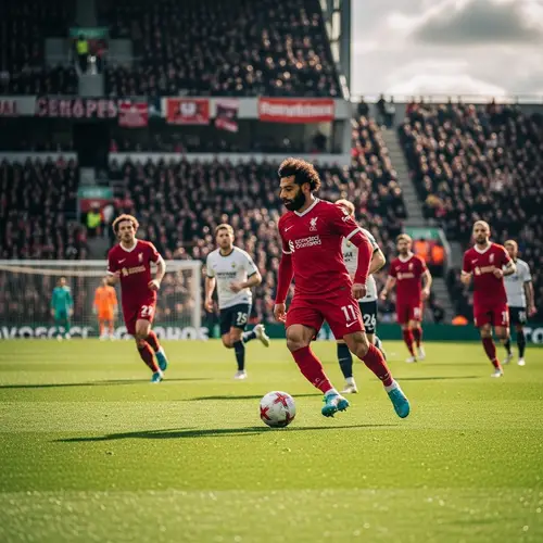 Professional Football Player in Red Uniform Playing on Field