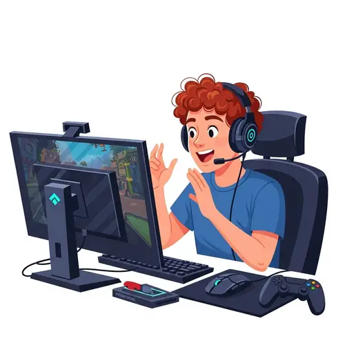 Excited Spanish Male Live Streamer and Video Game Commentator