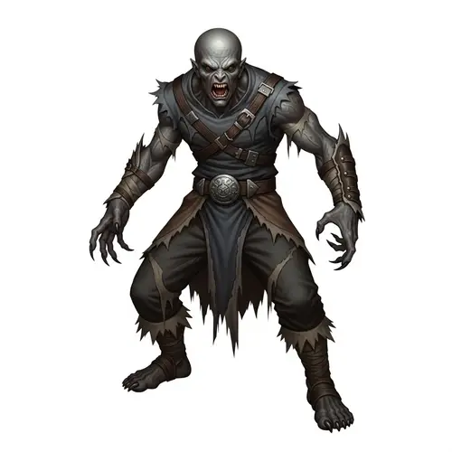 Fierce Grey Alien Creature - Enraged Humanoid Monster