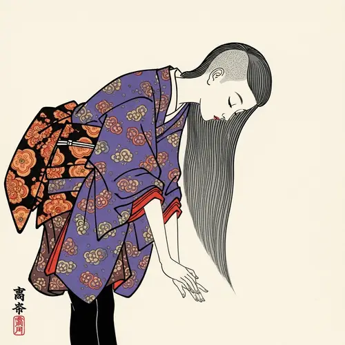 Modern Undercut Hairstyle Inspired by Ukiyo-e Art Style