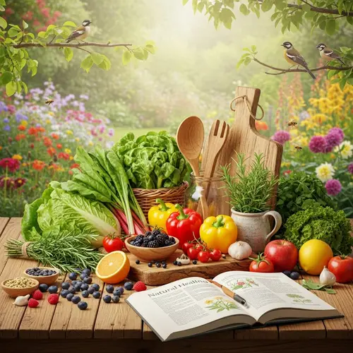Natural Health: Colorful Vegetables, Fresh Fruits & Herbs