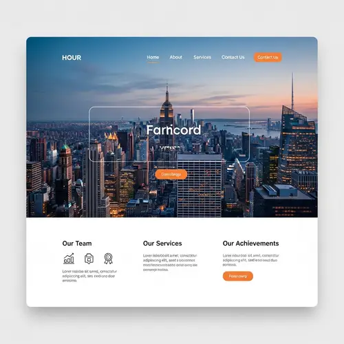 Modern & Minimalist Website Design | Cityscape Hero Image