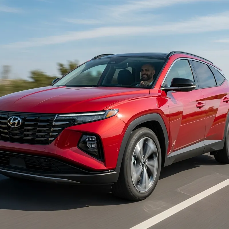 2024 Tucson - Driving a Glossy Red Car with My Photo 2024 Tucson - Driving a Glossy Red Car with My Photo
