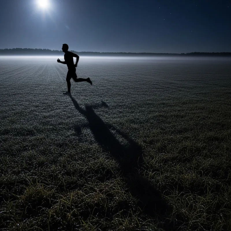 Mysterious Shadow Running at Night