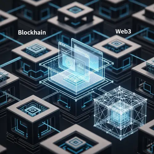 Abstract Art Piece: Blockchain & Web3 Networks
