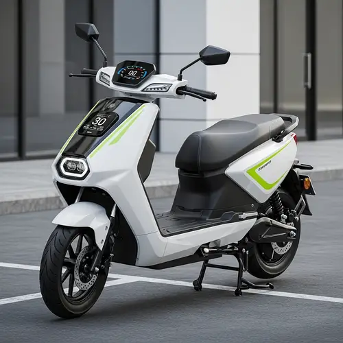 Cutting-Edge Electric Scooter Design | White & Neon Green