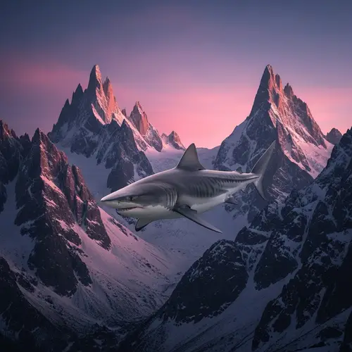 Majestic Shark Journey Through Craggy Mountains | Sea Meets Land