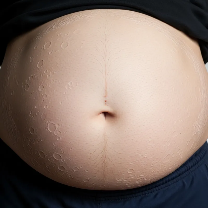 Funny Big Tummy Illusion: Moon-like Shape Surprise