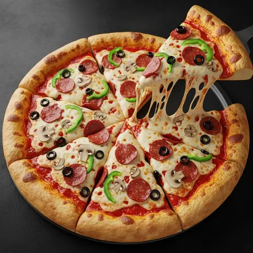 Delicious Pizza with Cheesy Slice - Order Online Now