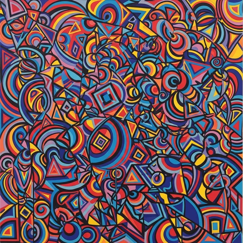 Abstract Optical Art painting - Squint your eyes and see a masterpiece! Abstract Optical Art painting - Squint your eyes and see a masterpiece!