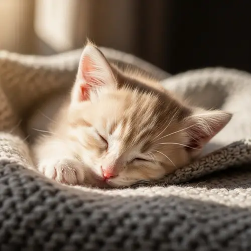 Adorable Sleeping Kitten - Peaceful Naptime