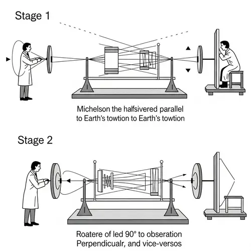 Michelson and Morley Experiment: Light Interference Observation