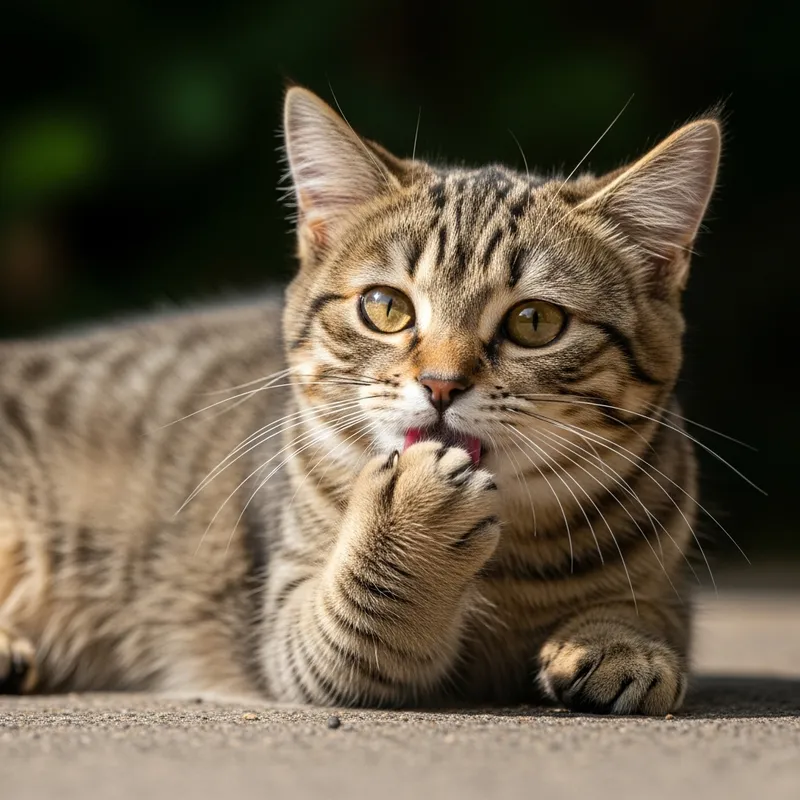 Adorable Cat Basking in Sunlight