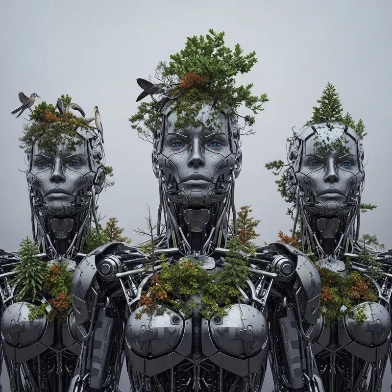 Cyborgs Mimicking Living Trees in 5000 AD
