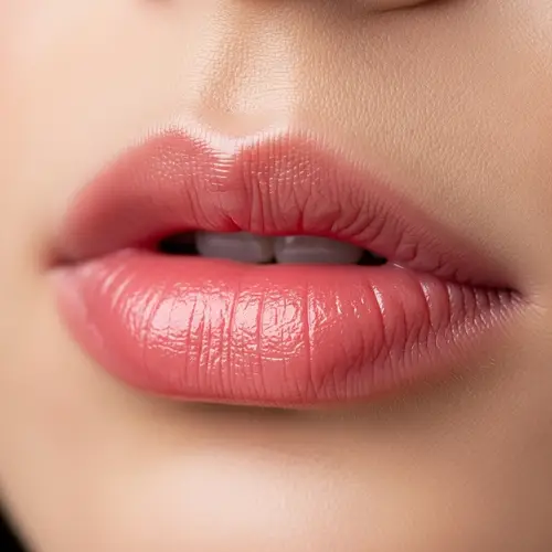 Luscious and Kissable Lips in Romantic Setting