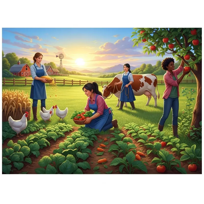 Diverse Women Farmers: Cultivating Corn, Vegetables, Cows & Apples