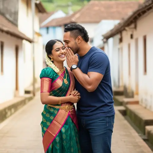Cultural Love Story: Samoan Man and Tamil Girl's Joyful Moment