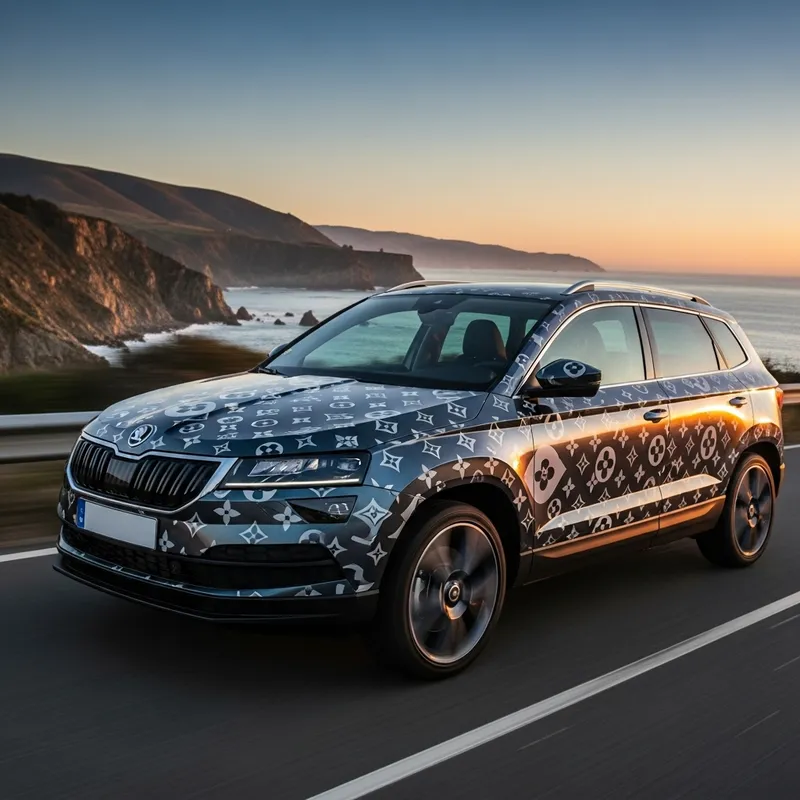 Skoda Karoq Custom Paint Design by Louis Vuitton