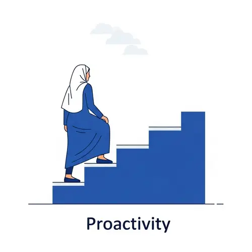 Proactive Steps Icon for Progress | Minimalist Design