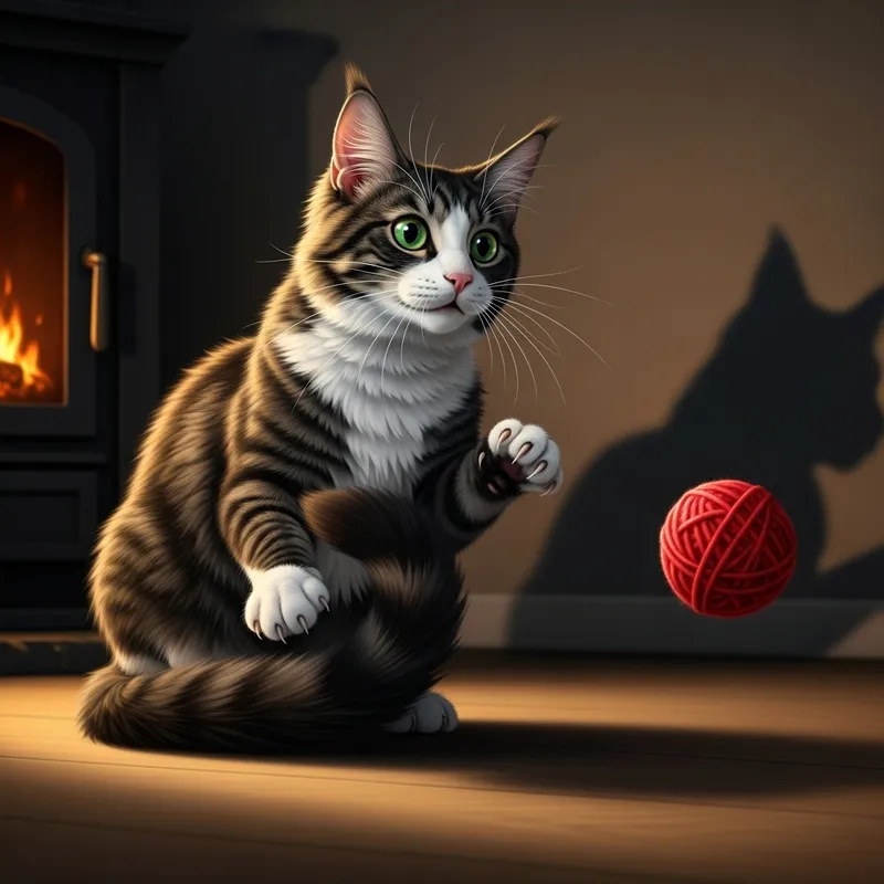 Create a Playful Cat with Shiny Fur and Green Eyes Create a Playful Cat with Shiny Fur and Green Eyes