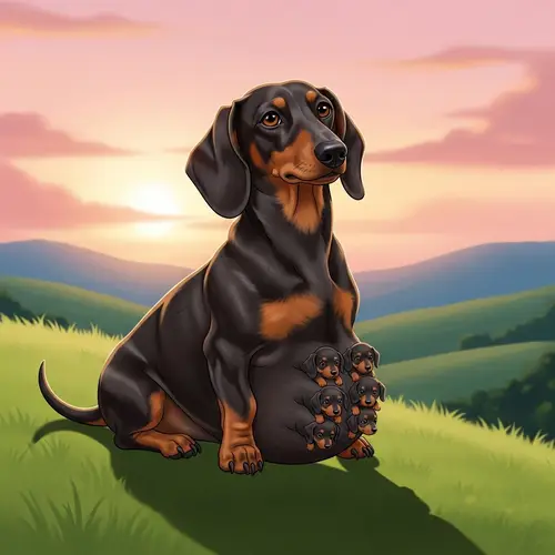Whimsical Pregnant Dachshund: Health, Vitality, Puppies