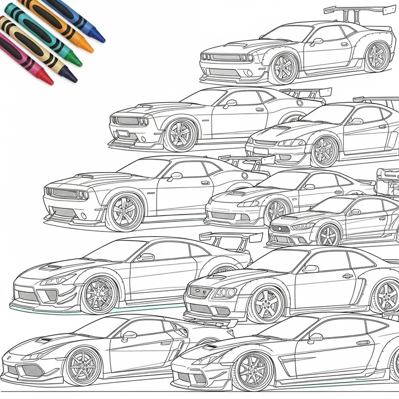 Color Your Dream Cars | Customize with Crayons