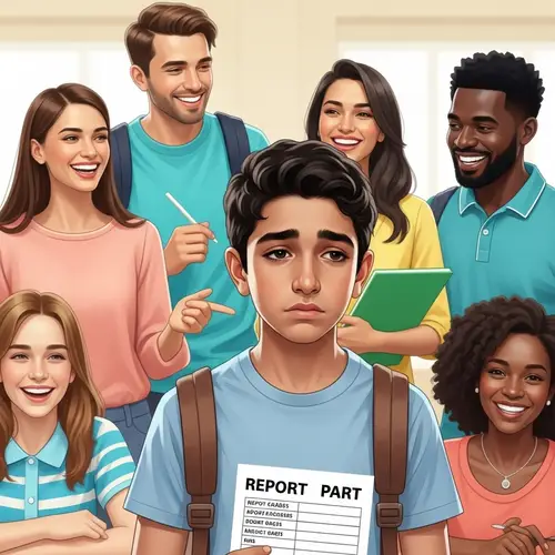 Invisible Struggle: 12-Year-Old Boy Sad Amidst Joyful Surroundings