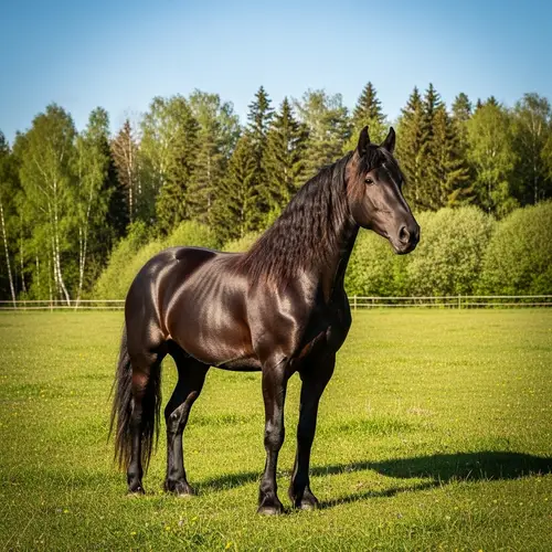 Stunning Horse in Green Meadow - Beautiful Nature Scene