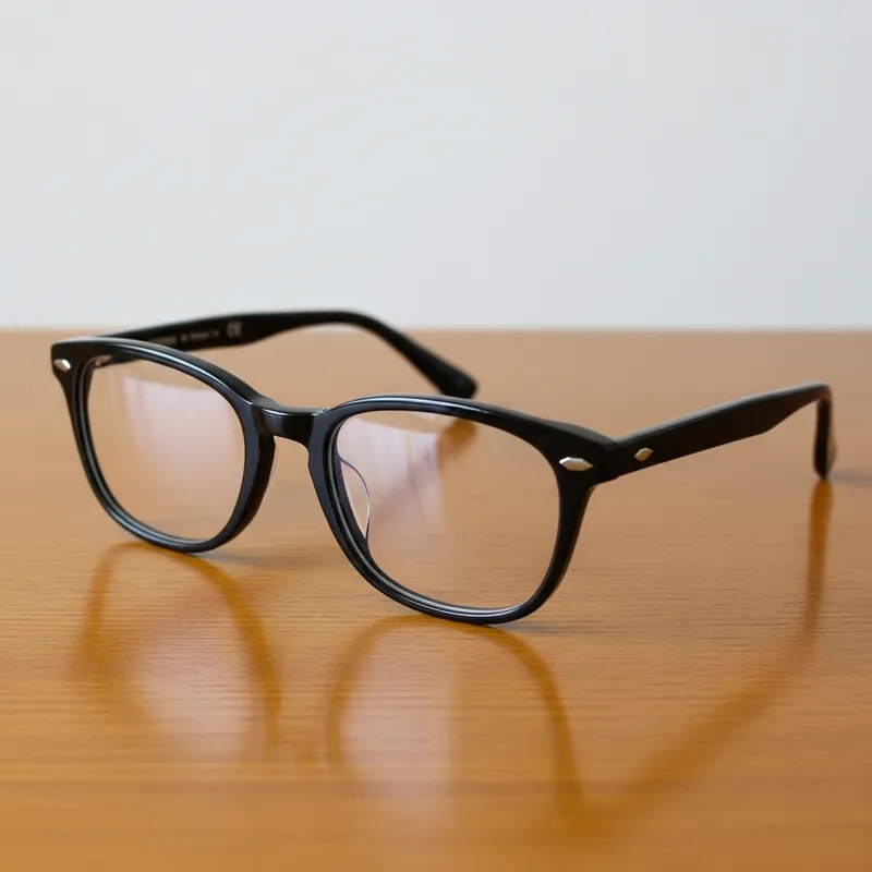 Stylish Black Glasses with Clear Lenses