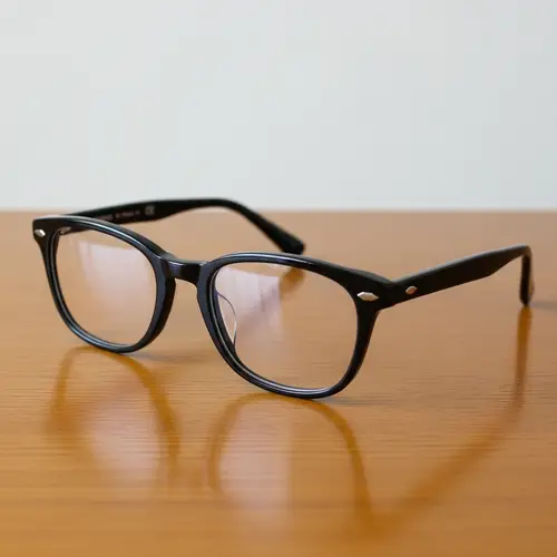 Elegant Black Eyeglasses with Crystal-Clear Lenses
