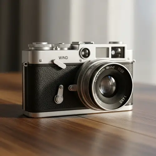 Vintage Film Camera - Minimal Design with Manual Wind Lever