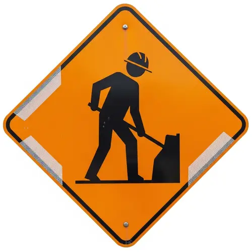 Construction Work Sign | Road Work Safety Sign