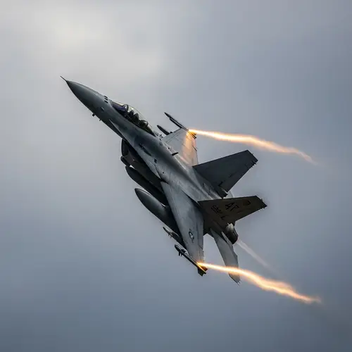 Engaging Aerial Battle Showcase with Mysterious Fighter Jet