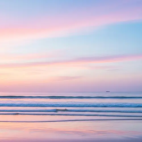 Tranquil Ocean Scene in Soft Pastel Colors