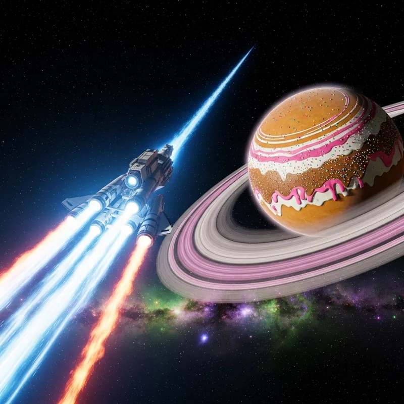 Spacecraft Speeding Towards Donut Planet | Epic Space Exploration Spacecraft Speeding Towards Donut Planet | Epic Space Exploration