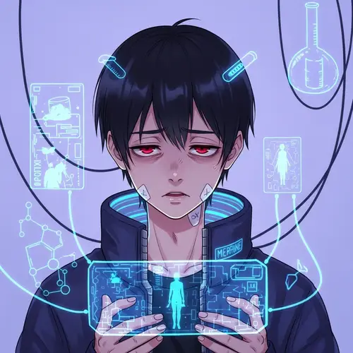 Cyberpunk Anime Character of Morphine Essence