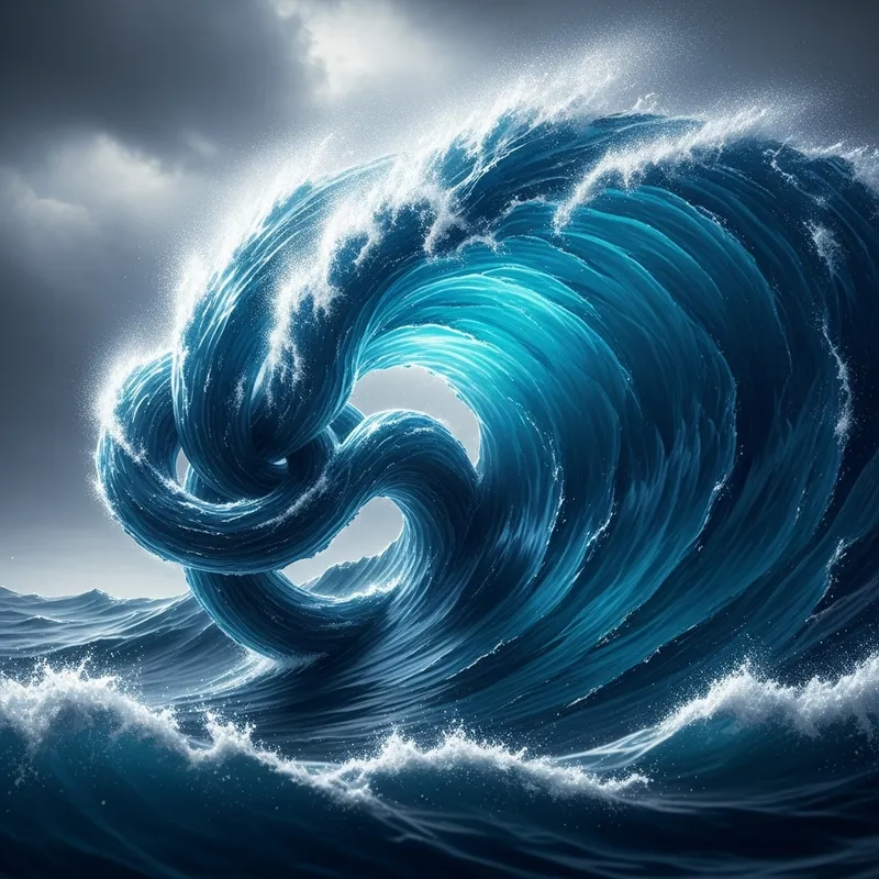 Dynamic Ocean Wave Art | KnuWave Representation