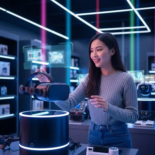 Futuristic Virtual Reality Game Shopping Experience
