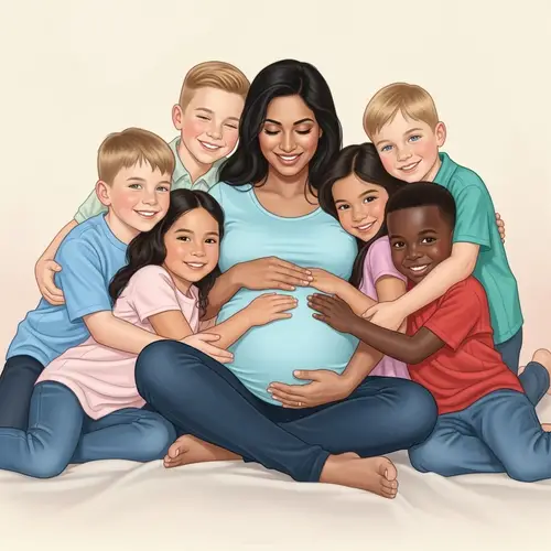 Heartwarming Family Portrait Celebrating Parenthood and Diversity