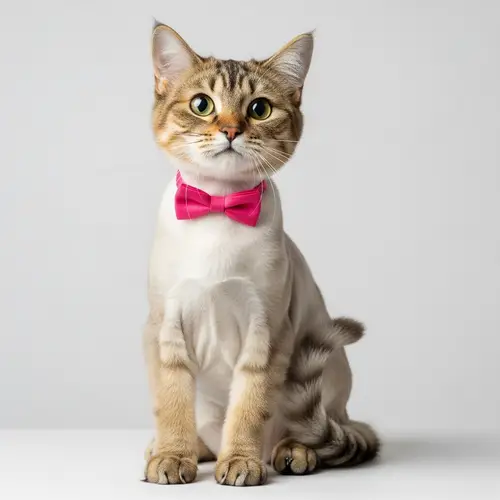 Clean and Playful Cat with Shiny Fur | Tranquil and Happy Feline