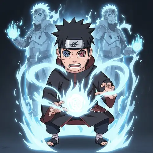 Magical Cartoon Character with Spectral Warrior-Aura