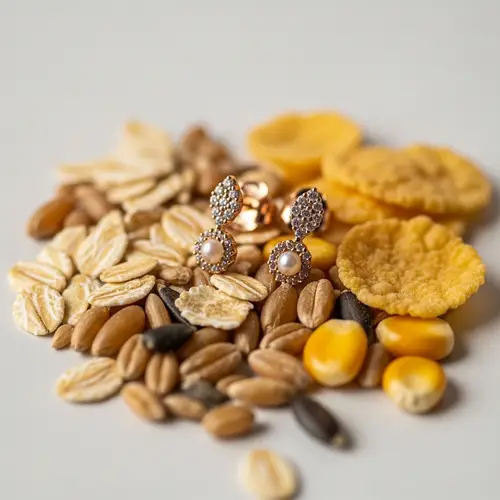 Stylish Earrings on Cereal Grains | Unique Jewelry Accessories