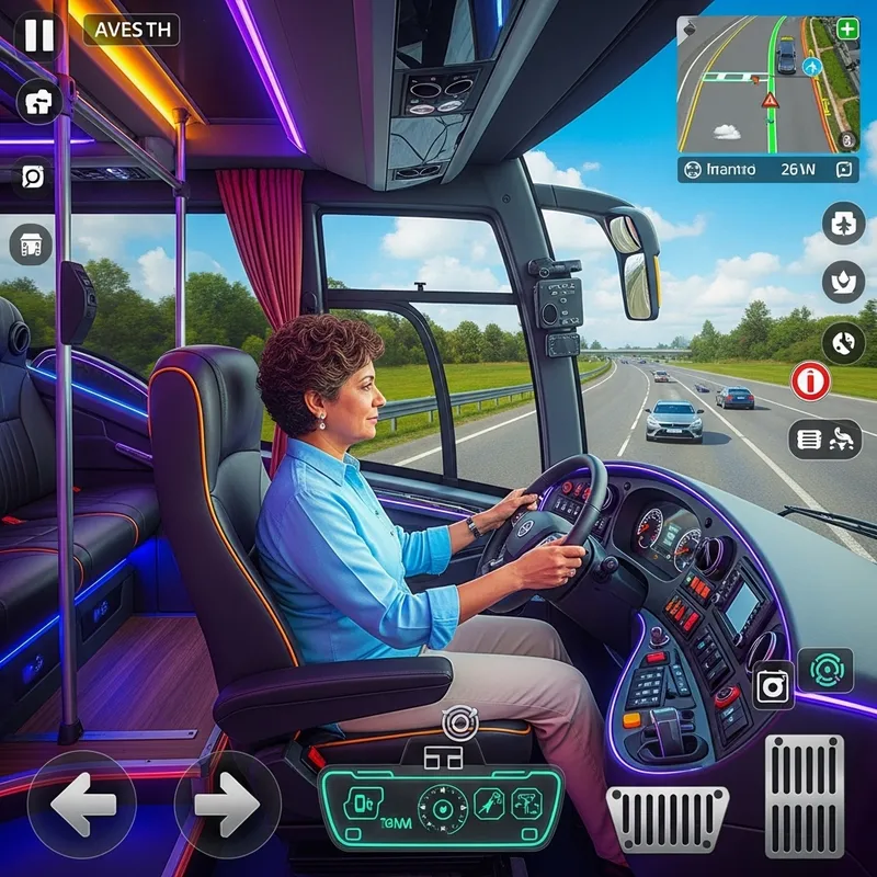 Luxury Volvo Bus Gameplay | Virtual Interactive Experience